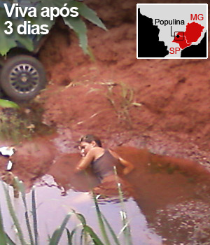 Jovem cai em riacho e sobrevive após esperar 3 dias por socorro (Reprodução/TV Globo)