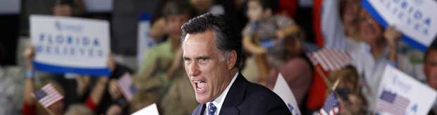 O pré-candidato republicano Mitt Romney fala em Tampa nesta terça-feira (31) (Foto: AP)