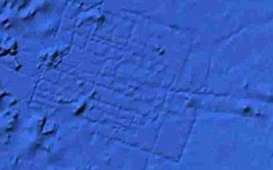 Imagem retirada pelo Google no programa de mapas fez com que internautas acreditassem se tratar da cidade de Atlântida (Foto: Reprodução)