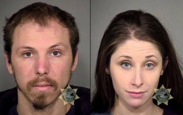 Nikolas Alexander Harbar e Stephanie Morgan Pelzner foram presos após jogo sexual bizarro. (Foto: Divulgação)