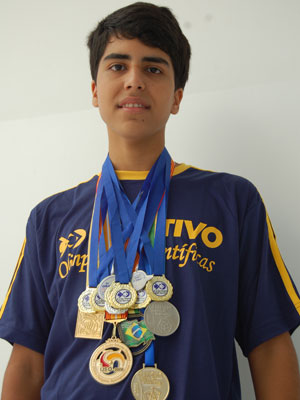 Gustavo Haddad conquistou mais de 40 medalhas (Foto: Objetivo/ Divulgação)