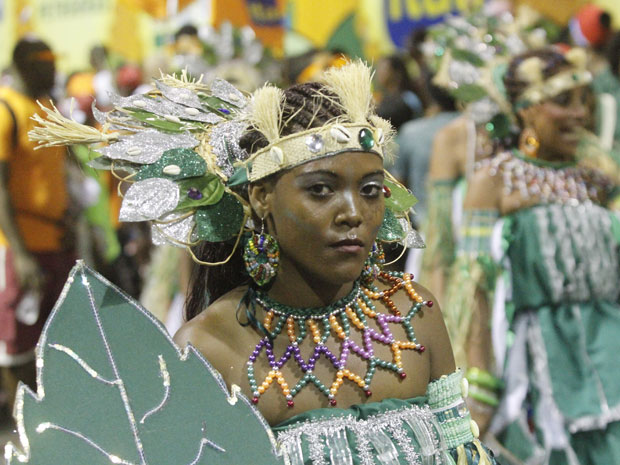 Bankoma mostra referências do terreiro São Jorge Filho da Goméia no carnaval de Salvador (Foto: Edgar de Souza/G1)
