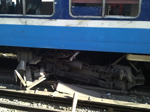 Acidente de trem em Buenos Aires (Foto: Giancarlo Lozano/VC no G1)