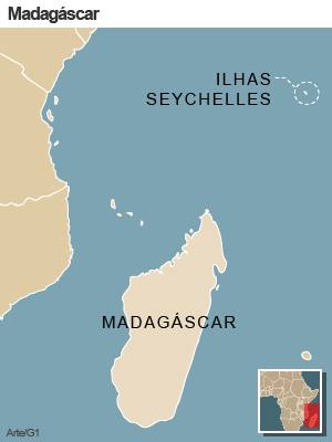 Mapa Madagáscar (Foto: Arte/G1)