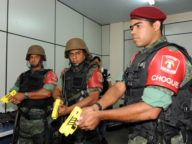 Policiais especiais do ESFRON equipe destinada para atuar na Operação Fronteira Segura, que atuará em 30 municípios do Amazonas (Foto: Roberto Carlos/ESFRON)