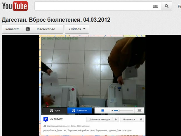 Webcam filma suposta fraude em seção eleitoral do Cáucaso russo