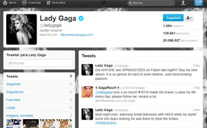 Twitter Lady Gaga (Foto: Reprodução)