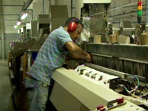Indústria têxtil em Santa Bárbara d´Oeste (Foto: Reprodução EPTV)