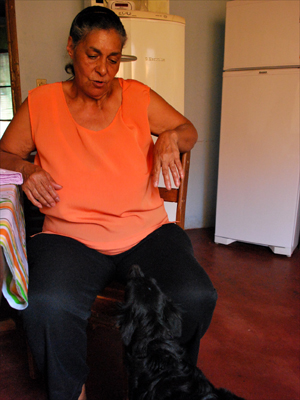 Maria Aparecida cuida de 40 cachorros em sua casa em Campinas, SP (Foto: Bárbara Bretanha / G1)