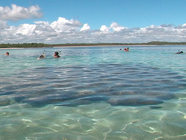 Piscinas naturais em Boipeba Bahia (Foto: Imagem TV Bahia)