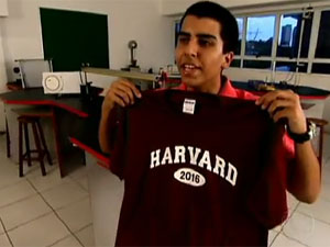 Gustavo Haddad tem vaga garantida em Harvard e no MIT (Foto: TV Globo/Reprodução)