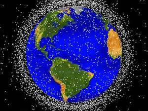 Detritos espaciais que orbitam a Terra (Foto: Nasa)