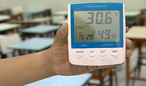 Aulas da tarde são suspensas em escola por causa do calor, no ES (Foto: Reprodução/TV Gazeta)