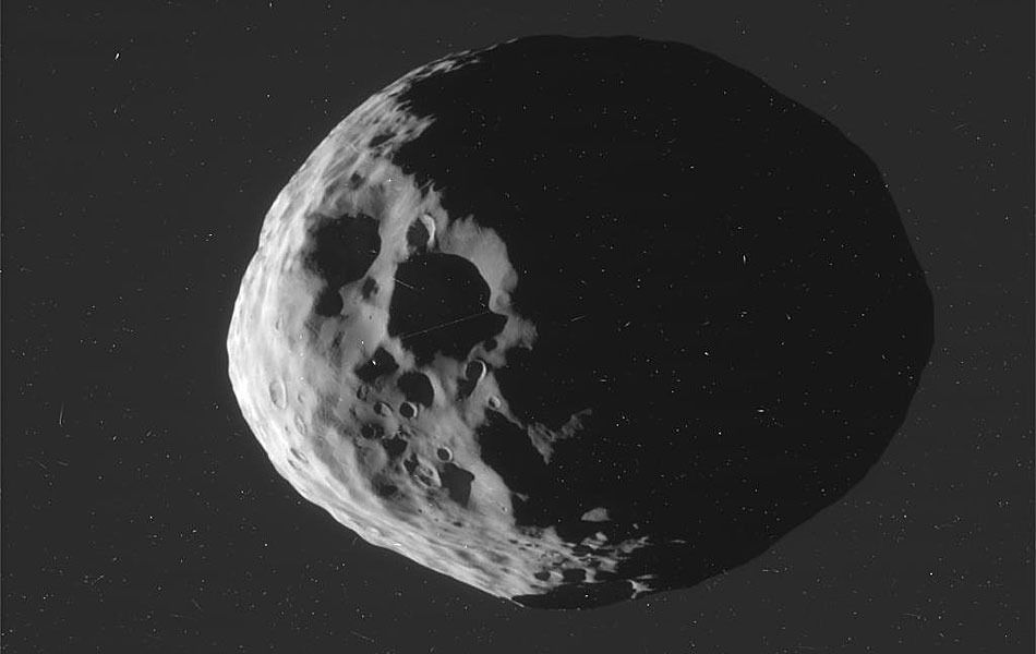 Imagem da lua Jano, em Saturno