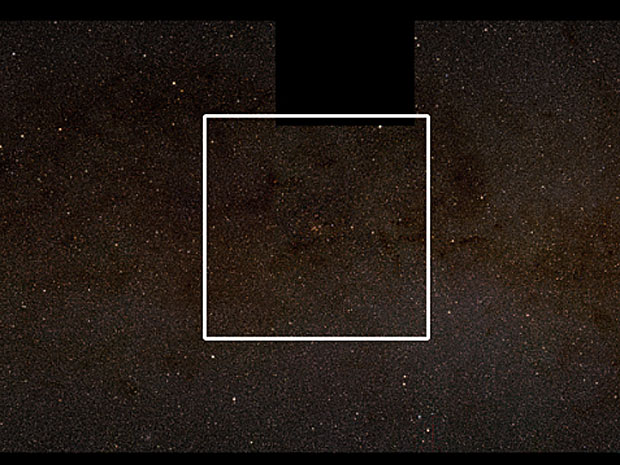 Parte da foto com um bilhão de estrelas da Via Láctea (Foto: Mike Read (WFAU), UKIDSS/GPS and VVV)