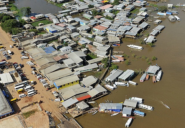 Cheia na região do Alto Solimões afeta ribeirinhos de Juruá e Purus, no AM (Foto: Ministério da Integração/Divulgação)