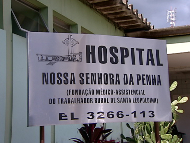 Hospital Nossa Senhora da Penha, em Santa Leopoldina, na região serrana do estado. (Foto: Reprodução/TV Gazeta)