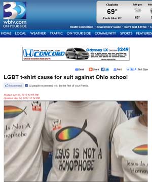 A camiseta de Maverick com a inscrição: "Jesus não é homofóbico" (Foto: Reprodução)