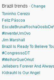 Trending Topics no Brasil às 12h06 (Foto: Reprodução)