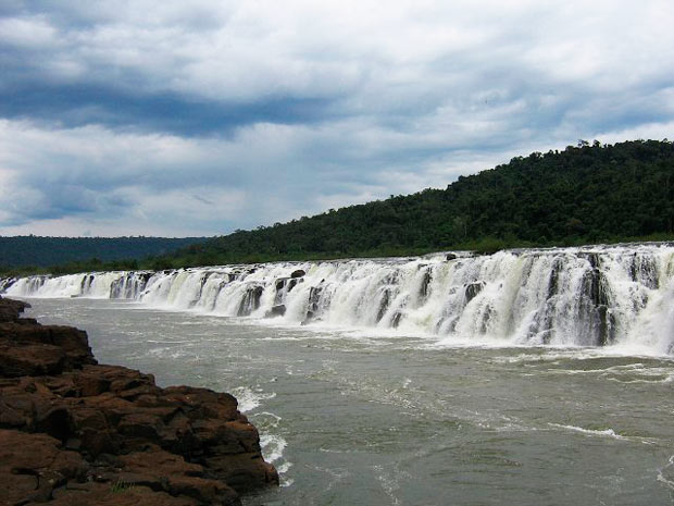 Cachoeiras de Derrubadas são atração em época de estiagem (Foto: Divulgação/Prefeitura Municipal de Derrubadas)