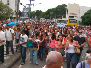 Greve de professores na Bahia (Foto: Reprodução/TV Bahia)