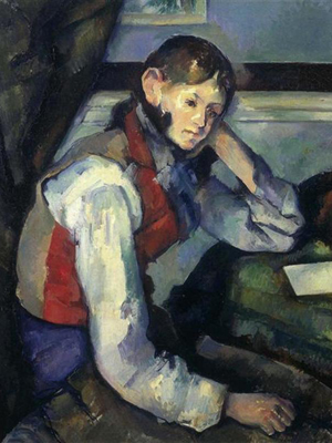 Imagem divulgada pela polícia mostra obra "O Menino de Colete Vermelho", do pintor Paul Cézanne, em Zurique, em fevereiro de 2008. A polícia da Sérvia acredita ter recuperado uma obra do pintor impressionista (Foto: Reuters)