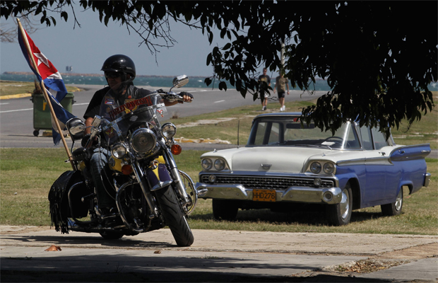 Harley-Davidson; encontro; Cuba; passeio; convenção (Foto: Enrique de la Osa/ Reuters)
