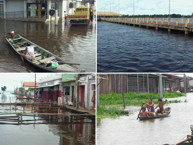 Cheias deixam cidades do Pará debaixo d'água (Foto: Reprodução/TV Liberal)