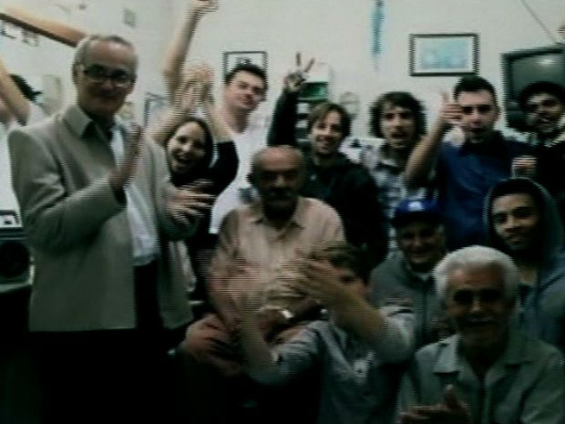 Equipe do filme em Muqui (Foto: Reprodução/TV Gazeta Sul)