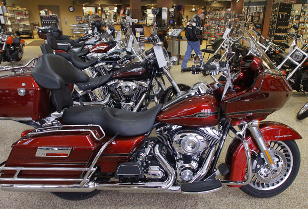 Concessionária da Harley-Davidson em Springfield, nos Estados Unidos (Foto: Seth Perlman/ AP Photo)