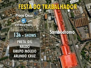 O Sambódromo será o palco da festa (Foto: Reprodução/TV Globo)
