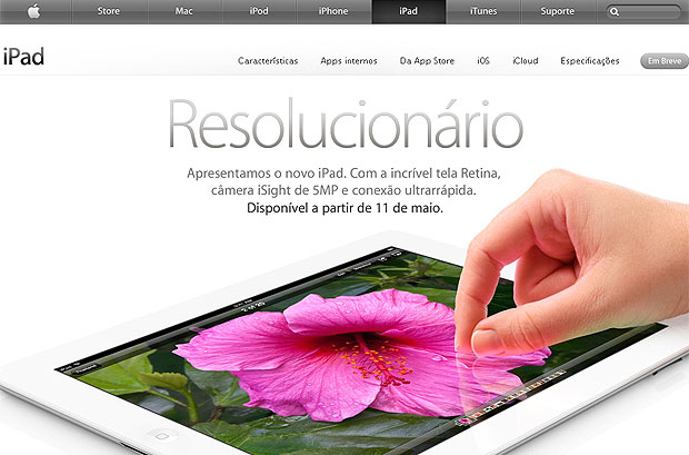 Apple começou a anunciar a chegada do novo iPad ao Brasil (Foto: Reprodução)