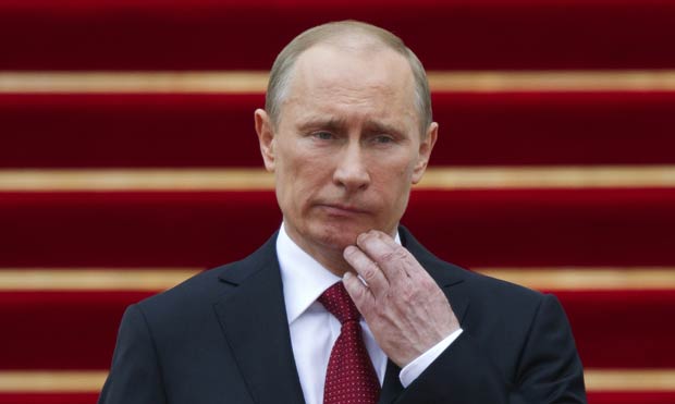 O presidente da Rússia, Vladimir Putin, durante cerimônia da sua posse nesta segunda-feira (7) em Moscou (Foto: AFP)