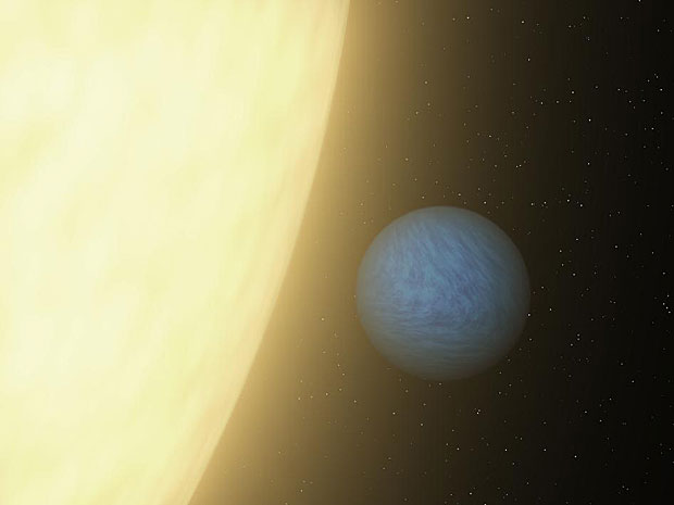 Ilustração mostra como é o planeta 55 Cancri, a 41 anos-luz da Terra (Foto: NASA/JPL-Caltech)