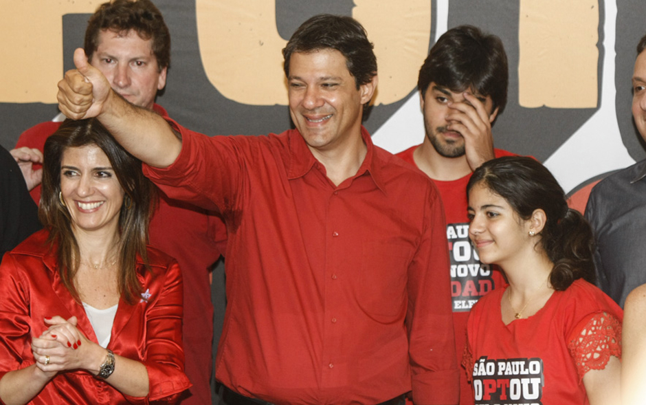 Fernando Haddad (PT) comemora eleição em São Paulo
