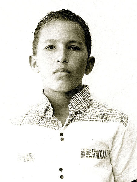 Imagem sem data mostra o presidente Hugo Chávez criança em Barinas, Venezuela.