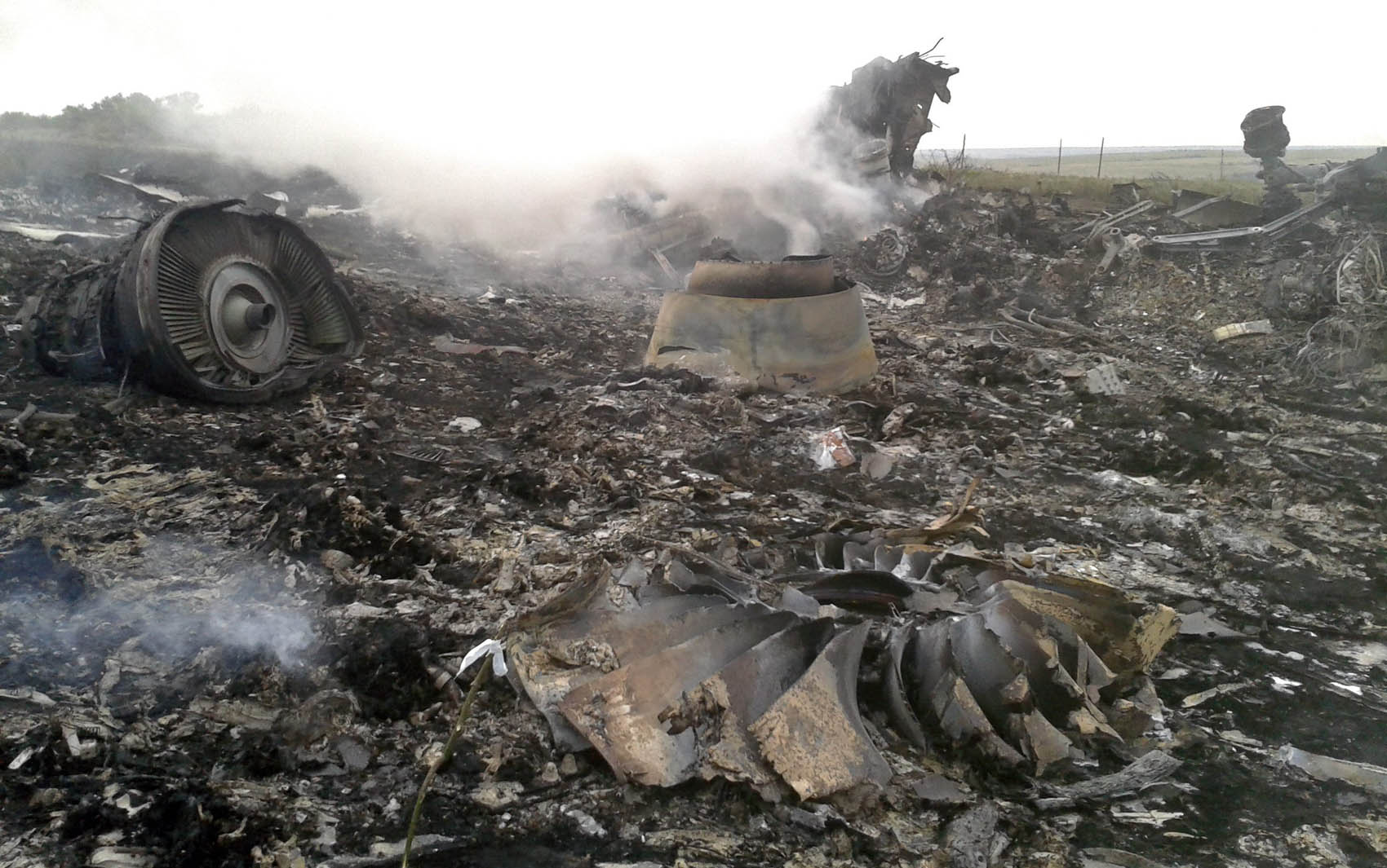 Destroços do avião da Malysia Airlines que caiu na Ucrânia