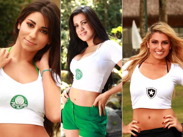 Elkar, musa do Palmeiras; Danieli, musa do Guarani; Bianca, musa do Botafogo