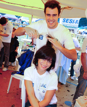 Suzana Pires e Joaquim Lopes participaram do evento (Foto: Kiko Cabral/ TV Globo)
