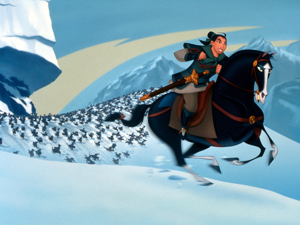 A guerreira Mulan luta com exército chinês disfarçada de homem (Foto: Divulgação / Disney)