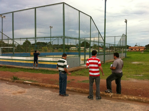 A equipe visitou o local que sediará as práticas esportivas no evento (Foto: Onofre Martins/ G1 AM)