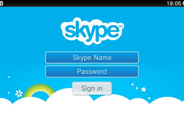 Insira seu login para acessar o seu Skype no PS Vita (Foto: Reprodução / TechTudo)