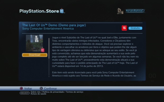 Faça o download do game na PS Store (Foto: Reprodução / TechTudo)