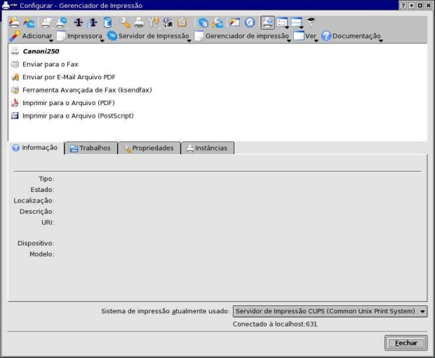 Configurando uma impressora com o assistente do KDE (Foto: Reprodução)