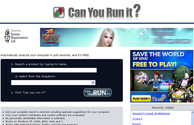 Can You Run it?  (Foto: Reprodução/TechTudo)
