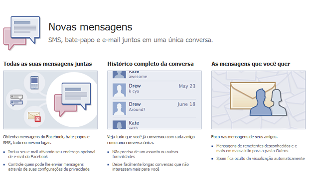 Webmail do Facebook (Foto: Divulgação)