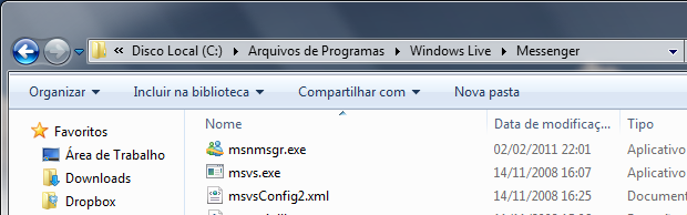 Fazendo backup do Windows Messenger (Foto: Reprodução/Helito Bijora)