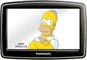 Agora o Homer Simpson pode ser o seu copiloto no GPS!