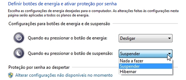 Opções do botão de energia no Windows 7 (Foto: Reprodução/TechTudo)