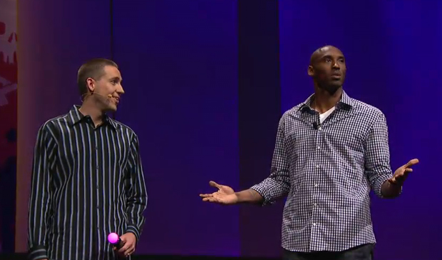 Kobe Bryant e NBA 2k12 na conferência da Sony na E3 (Foto: TechTudo)